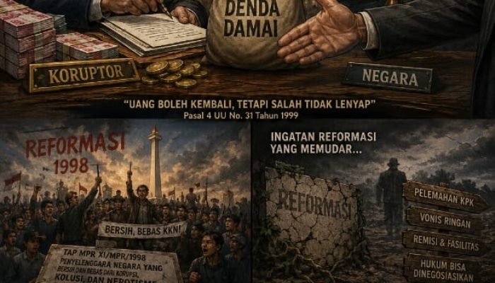 Denda Damai Koruptor Dinilai Menggerus Semangat Reformasi dan Rasa Keadilan Publik