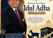 Guru Besar UPI Y.A.I Prof Dr Nandan Limakrisna Sampaikan Ucapan Idul Adha 1447 H/2026 untuk Umat Muslim Indonesia