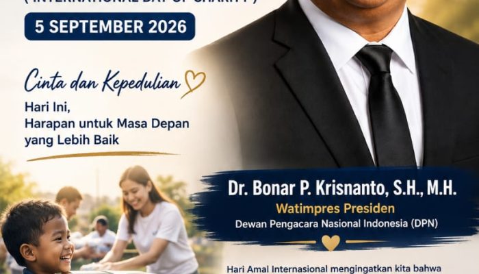 Hari Amal Internasional 2026, Dr. Bonar Tekankan Pentingnya Kepedulian Sosial