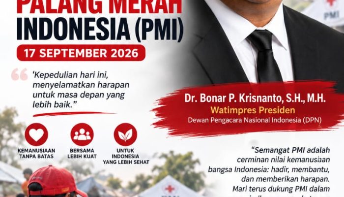 Hari PMI 2026, Dr. Bonar Ajak Masyarakat Dukung Gerakan Donor Darah