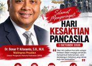 Dr. Bonar P. Krisnanto: Pancasila Harus Jadi Landasan Menjaga Persatuan Bangsa