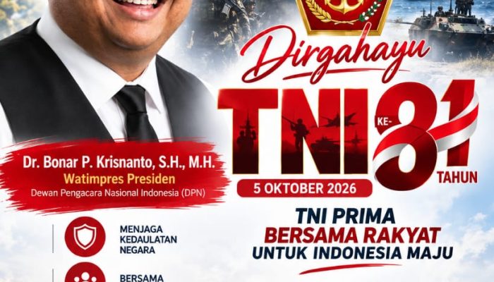 Rayakan HUT ke-81 TNI, Dr. Bonar P. Krisnanto Tekankan Pentingnya Sinergi TNI dan Rakyat
