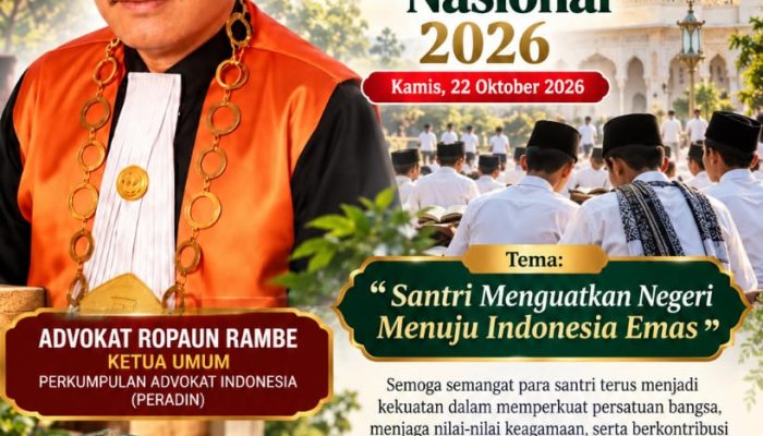 Advokat Ropaun Rambe Ucapkan Selamat Hari Santri Nasional 2026